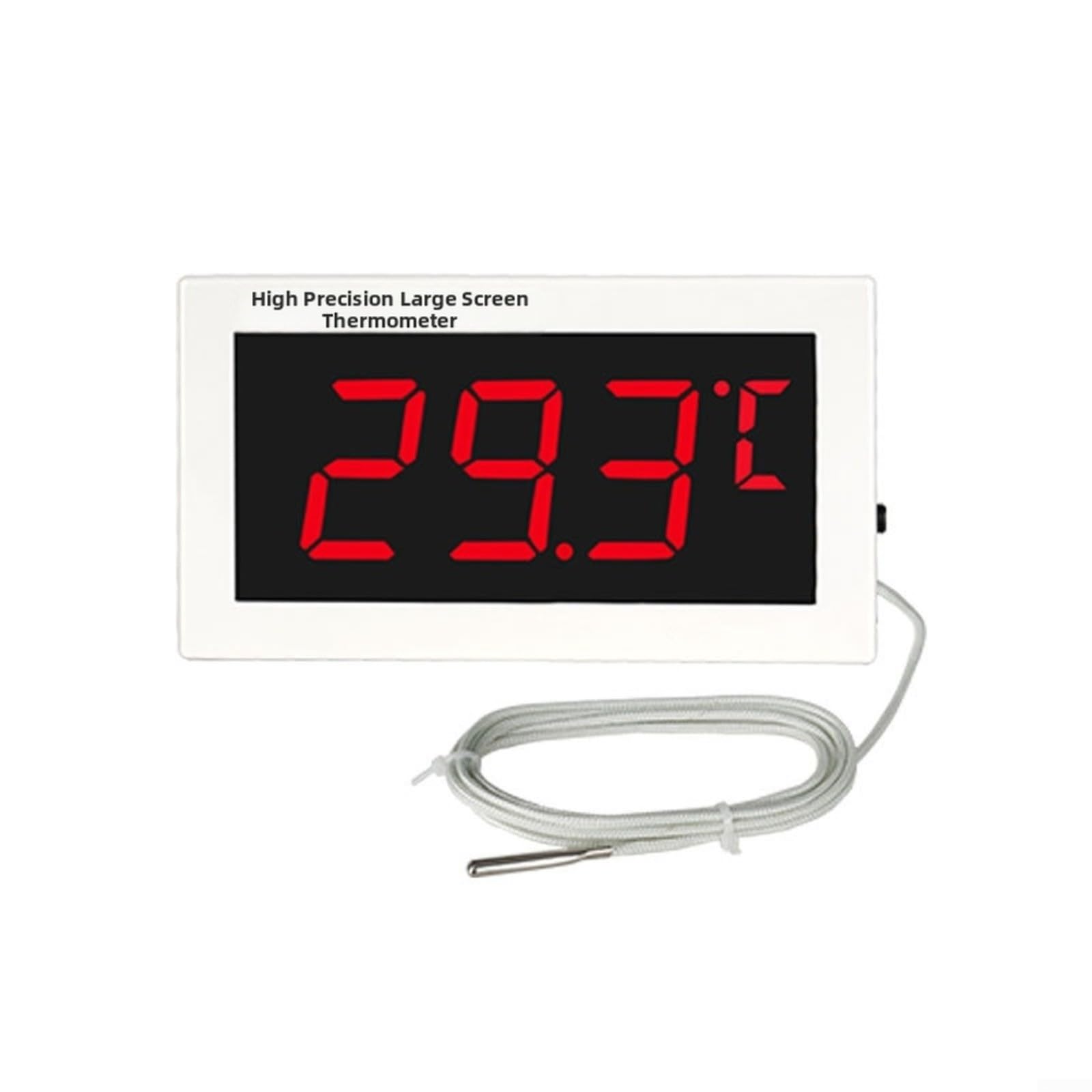 Digitales Thermometer mit Edelstahlsonde, -50 bis 500 C Reichweite, großer LCD-Bildschirm, wasserdichter Sensor für Aquakultur-Kühllagerüberwachung (A)