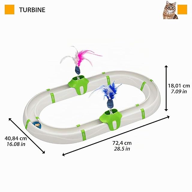 Foto 2 de 5 de Ferplast Juego Interactivo para Gatos Turbine con Bola de luz incluida, Modular