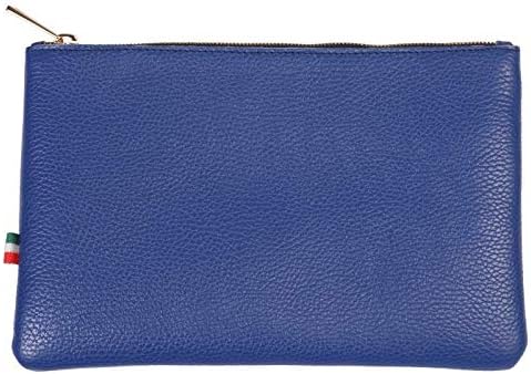 Amazon イルミネイト イタリア製 クラッチバッグ 本革 小さめ ポーチ セカンドバッグ イタリアンブルー Illuminate クラッチ セカンドバッグ