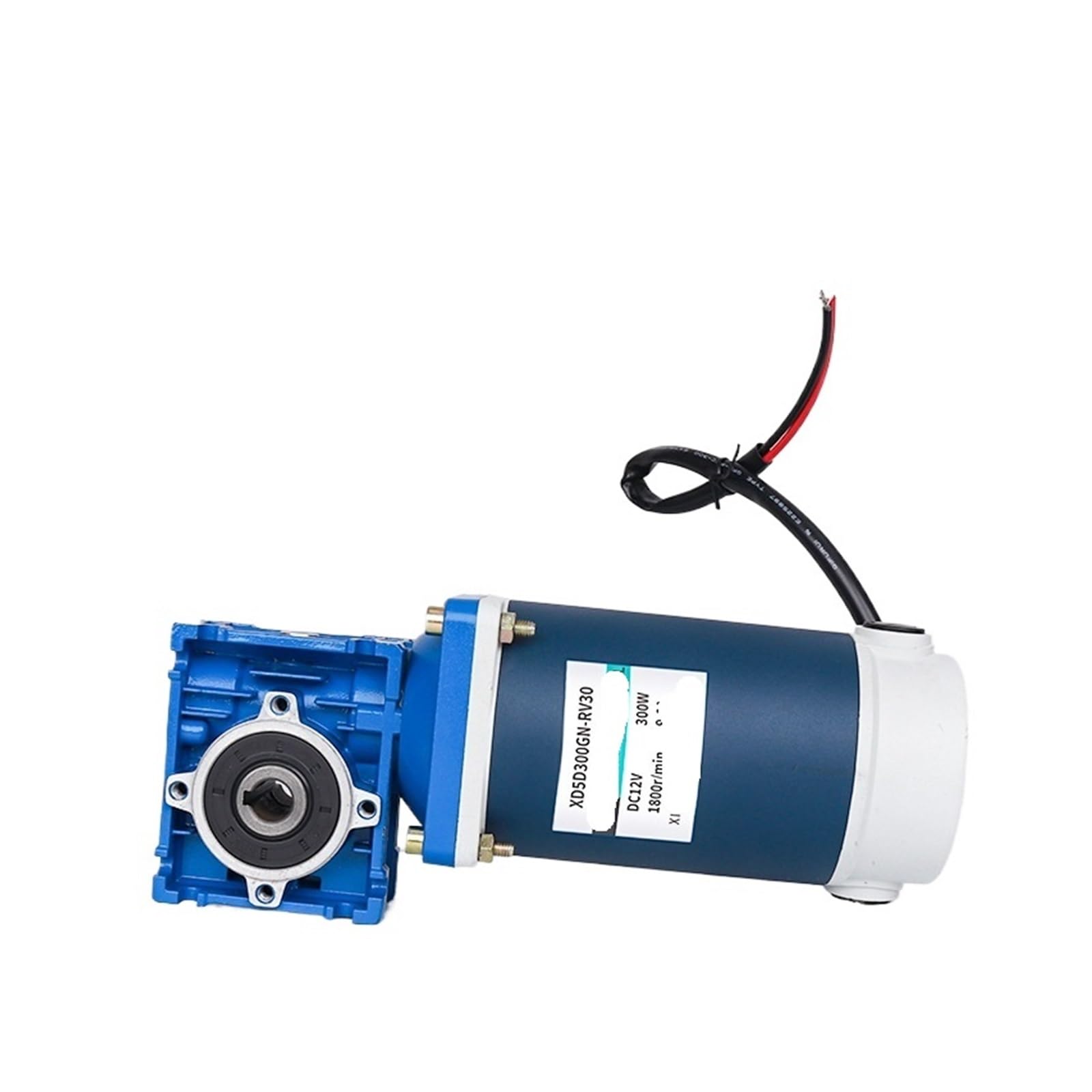 Motor reductor de engranajes helicoidales 300 W, 12 V/24 V, velocidad ajustable, gran par avance y retroceso, RV30, motor alta potencia(5D300GN RV30 12V 105 rpm)