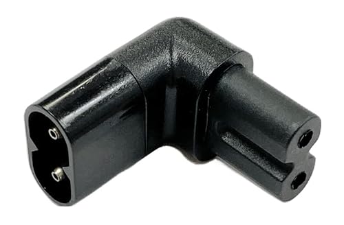 Auline Adaptador de ângulo de 90 graus C7, figura 8, converte o cabo de alimentação existente C8