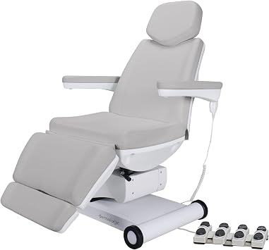 DERMALOGIC Modena Electric Spa Treatment Table 4 Motors Massage Bed with Foot Pedals, Spa Resort Salon Massage Equipment, Taupe