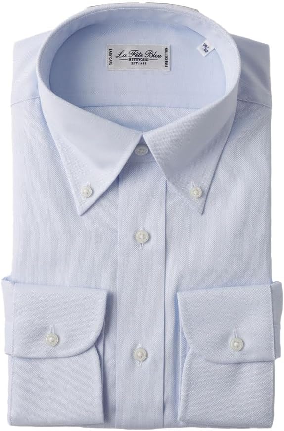 La fete bleu by HITOYOSHI ☆白織柄ワイシャツ L(40-82) セミワイド