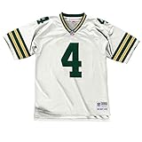 Material: 100% Polyester. Mitchell & Ness Brett Favre Green Bay Packers Replica Throwback NFL Trikot Weiß M