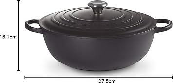 LE CREUSET Signature Soup Pot 26cm Matte Black SS Knob