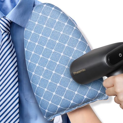 Pheemio Heat Resistant Ironing Gloves for Garment Steamer – Anti Steam Protective Mitt for Safe Ironing & Wrinkle Removal, Blue