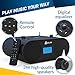 KLIM Boombox B4 CD Player Portable Audio System - New - AM/FM Radio with CD Player MP3 Bluetooth AUX USB - Wired & Wireless Mode Rechargeable Battery - Remote Control Autosleep Digital EQ