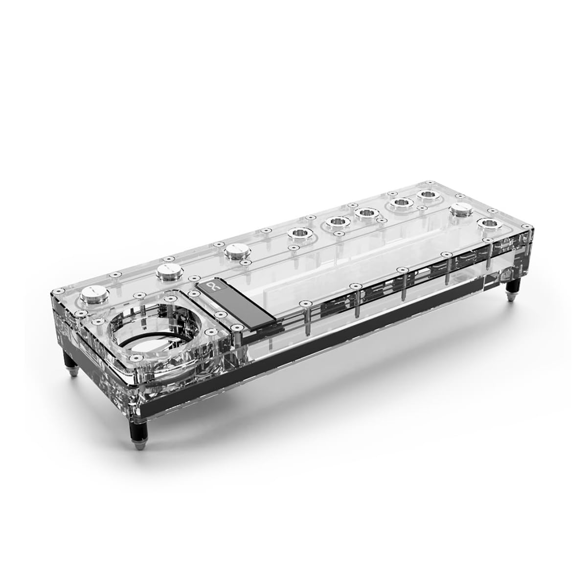 ALPHACOOL Core Distro Plate 360 mm Links VPP/D5 - Acryl