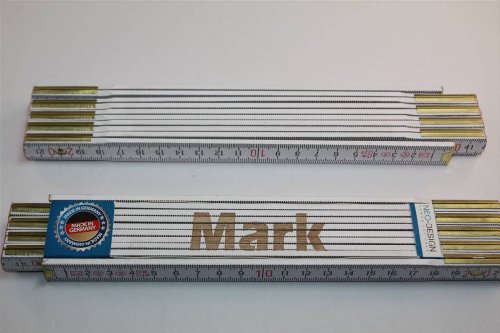 Preisvergleich Produktbild Zollstock mit Namen MARK Lasergravur
