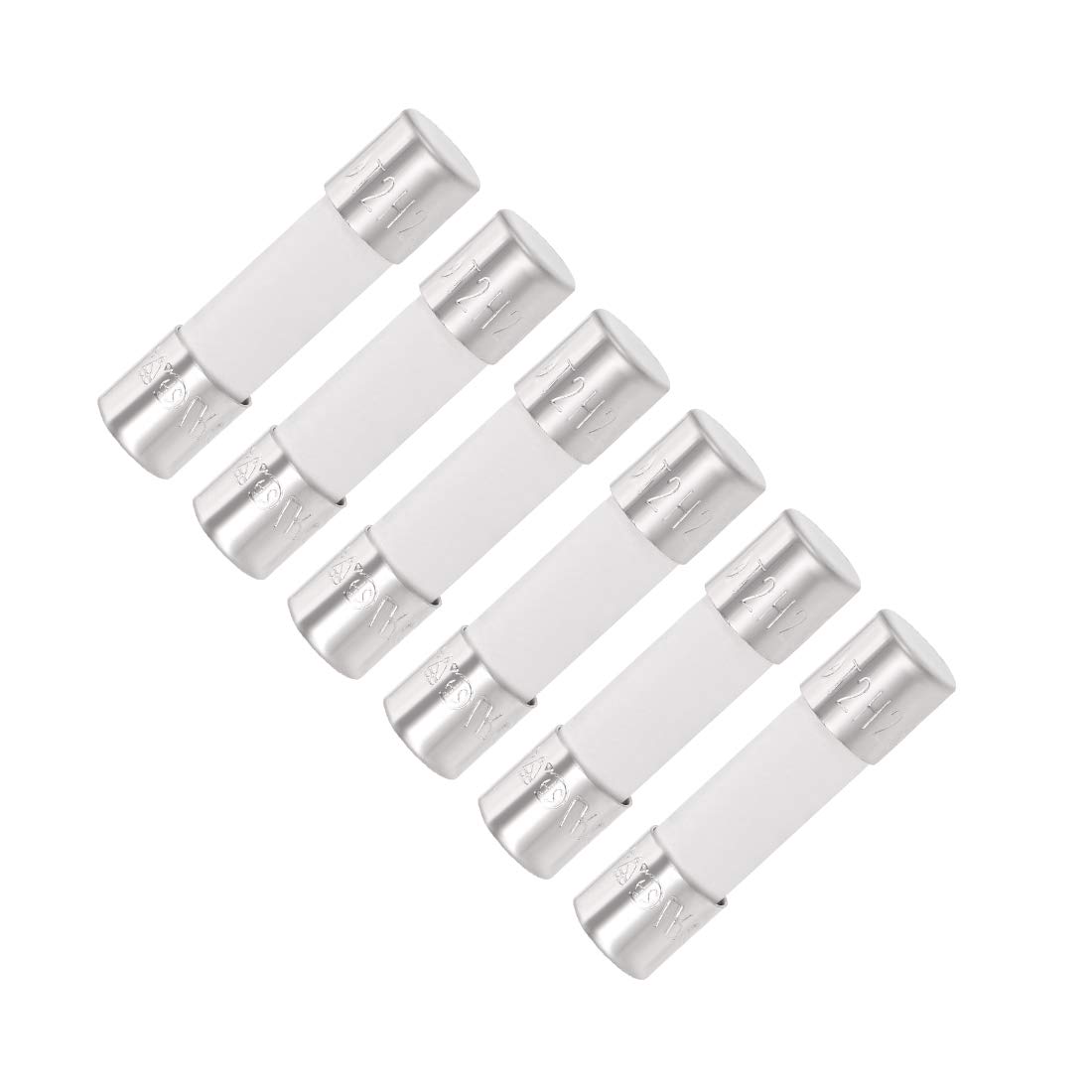 uxcell Automotive Cartridge Fuses 2A 250V 5x20mm Slow Blow for Car Stereo Audio Alarm Amplifier Ceramic 6pcs-image-43