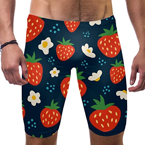 Maillot de bain long homme bleu foncé à motif short de plage imprimé S