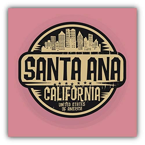 Santa Ana City USA Grunge Label Round Metal 0.75" Lapel Pin Hat Shirt Pin Tie Tack Pinback3