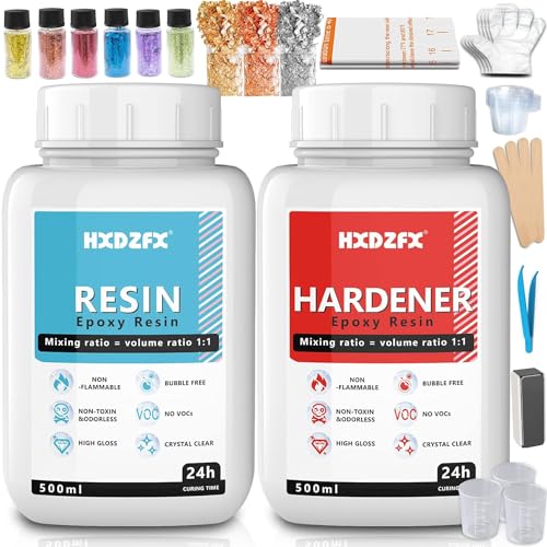 Résine Époxy 1000ml Kit Coulée 2 Composants
