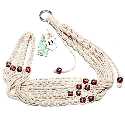 Mkono Macrame Plant Hangers Indoor Hanging Planter Basket Decorative Flower Pot Holder Cotton Rope With Beads No Tassels For Indoor Outdoor Home Decor 35 Inch,2 Pack #TOP6