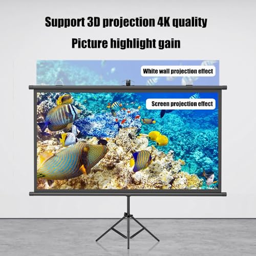 Pantalla de proyección enrollable 72" 4:3 portátil miniatura 3