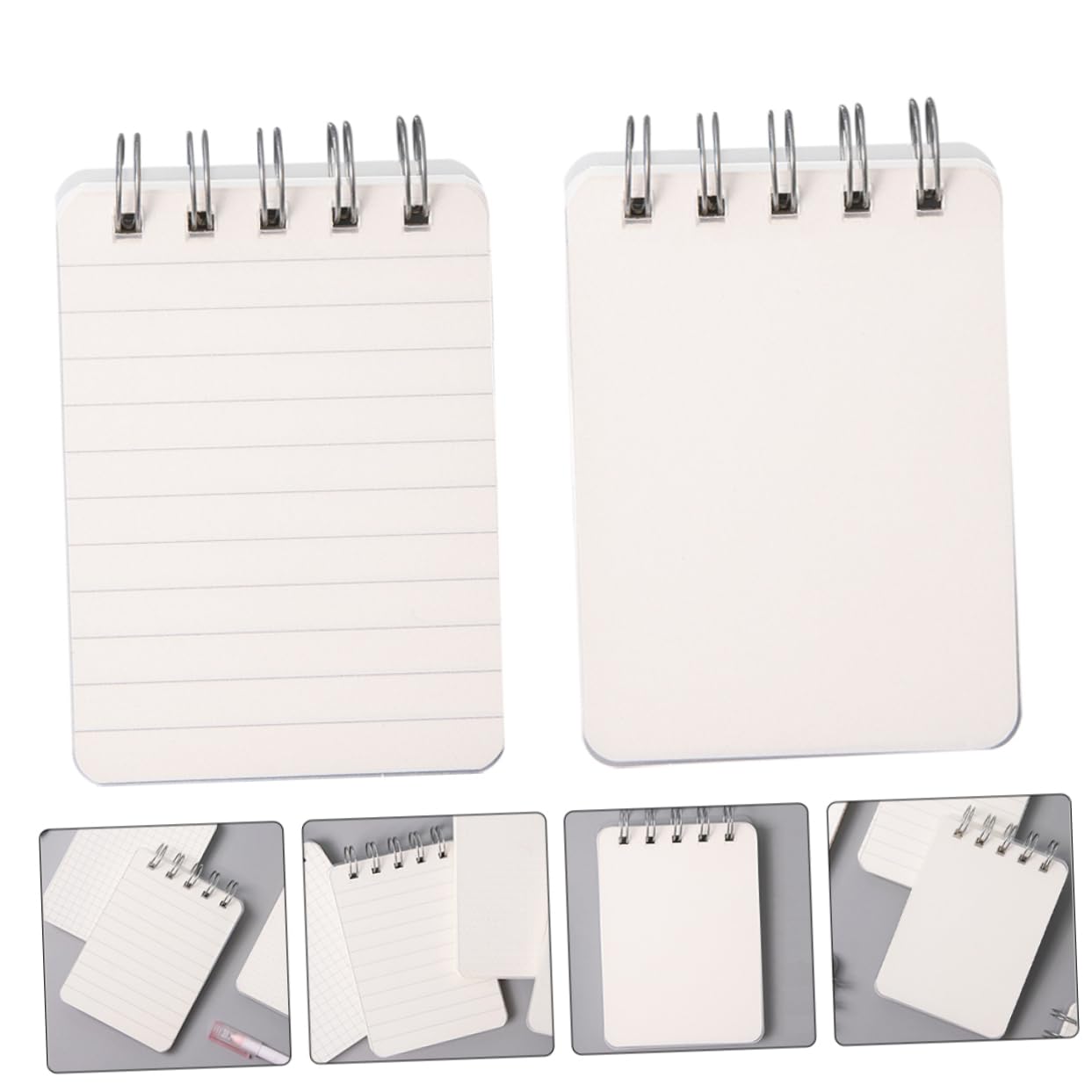 5 Ensembles Mini Cahier Mini Des Cahiers Spirale Petits Cahiers En Vrac Cahier Pointillé Cahiers À Couverture Rigide De Bureau Papier Blanche 4 Pièces * 5
