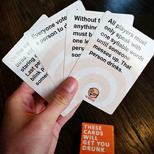 Image of Awestuffs These Cards Will Get You Drunk, Party Card Game for Adults, 100 Cards, Paper, Modern Style, 2-8 Players