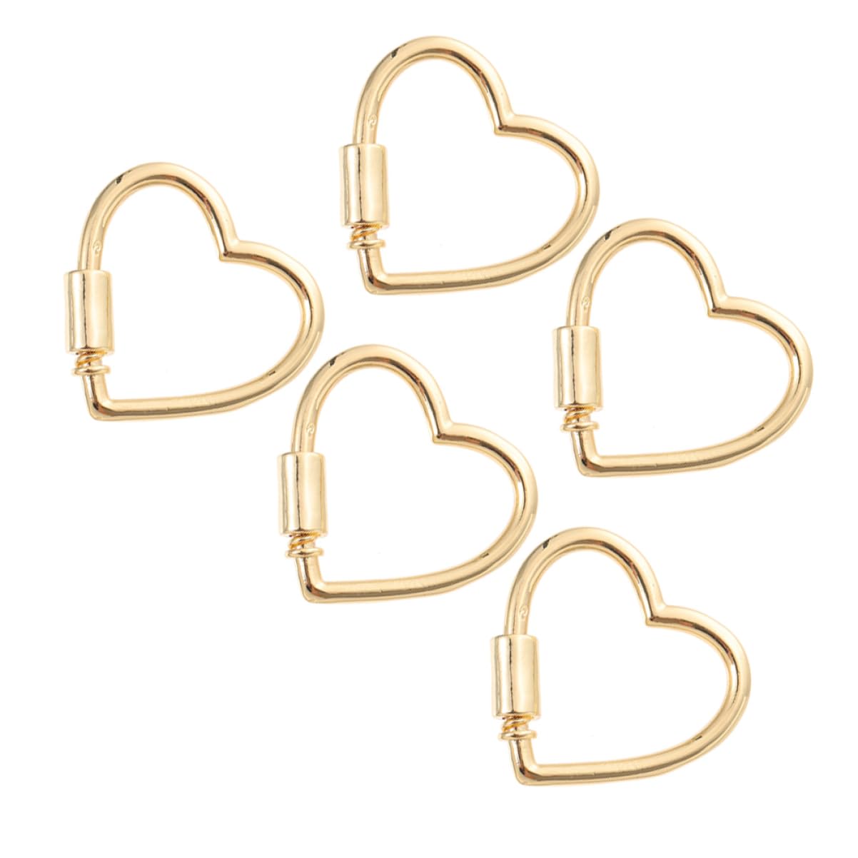 Operitacx 25pezzi Chiusure Per Collane e Bracciali Forma Di Cuore Connettori Fai Da Te Con Chiusura Sicura Accessori Per Creazioni Di Gioielli