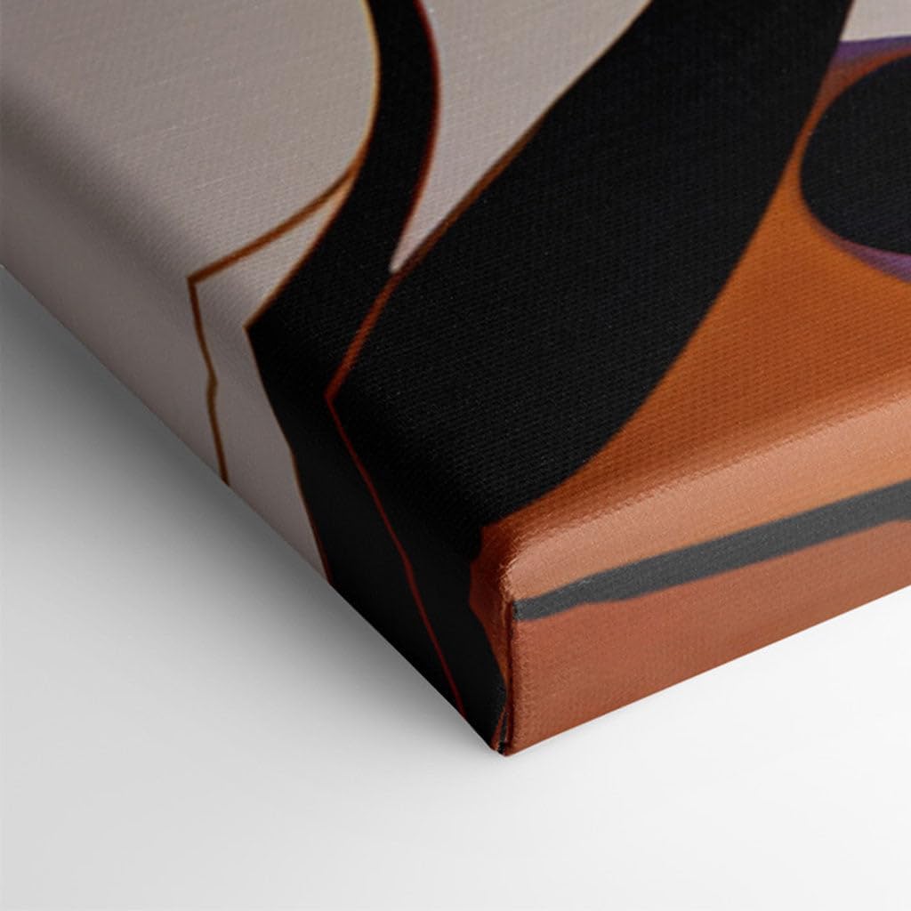 Canvas for Living room. Unleashing Vibrancy Through Curves and Lines Dynamic Abstract Exploration, 27 x 18 inch Canvas Wall Art - Ready to Hang - 69x46 cm (27x18 inch)