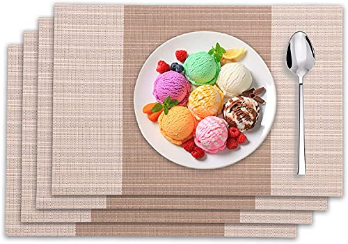 Amazon Brand - Eono Satz von 4 Platzsets, Tischsets PVC Hitzebeständig, Grifffeste Hitzebeständig Platzdeckchen… - Image 3