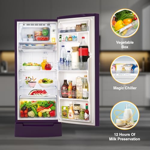 Image of Whirlpool 192L 5 Star Inverter Direct-Cool Single Door Refrigerator (215 IMPRO ROY 5S INV PURPLE MULIA,)