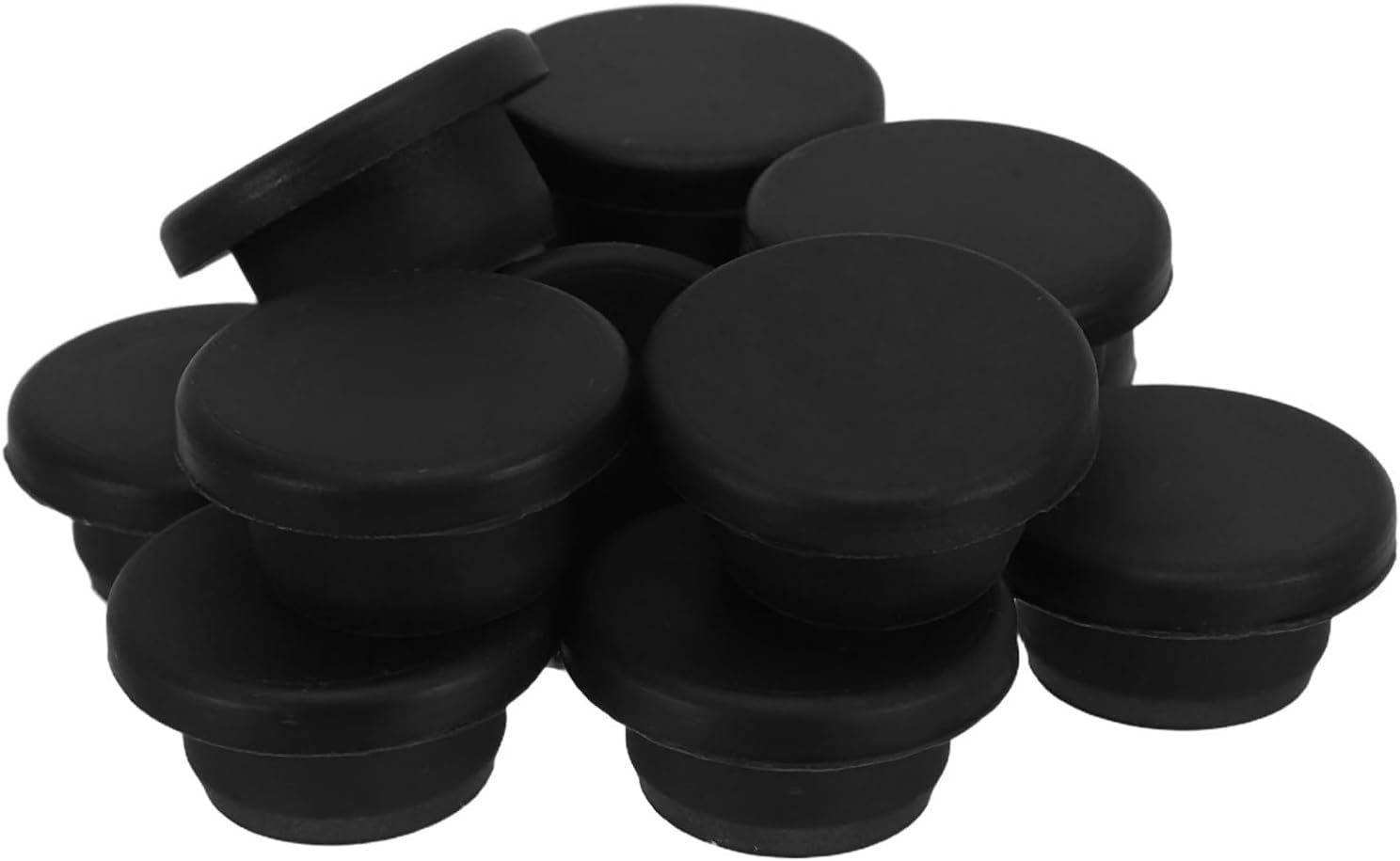 12pcs Silicone Sealing Plugs for 3/4in Inner Diameter Holes Black | Heat Resistant, Aging Resistant, Cracking Resistant, Universal Fitting for Tube and Bottle Use