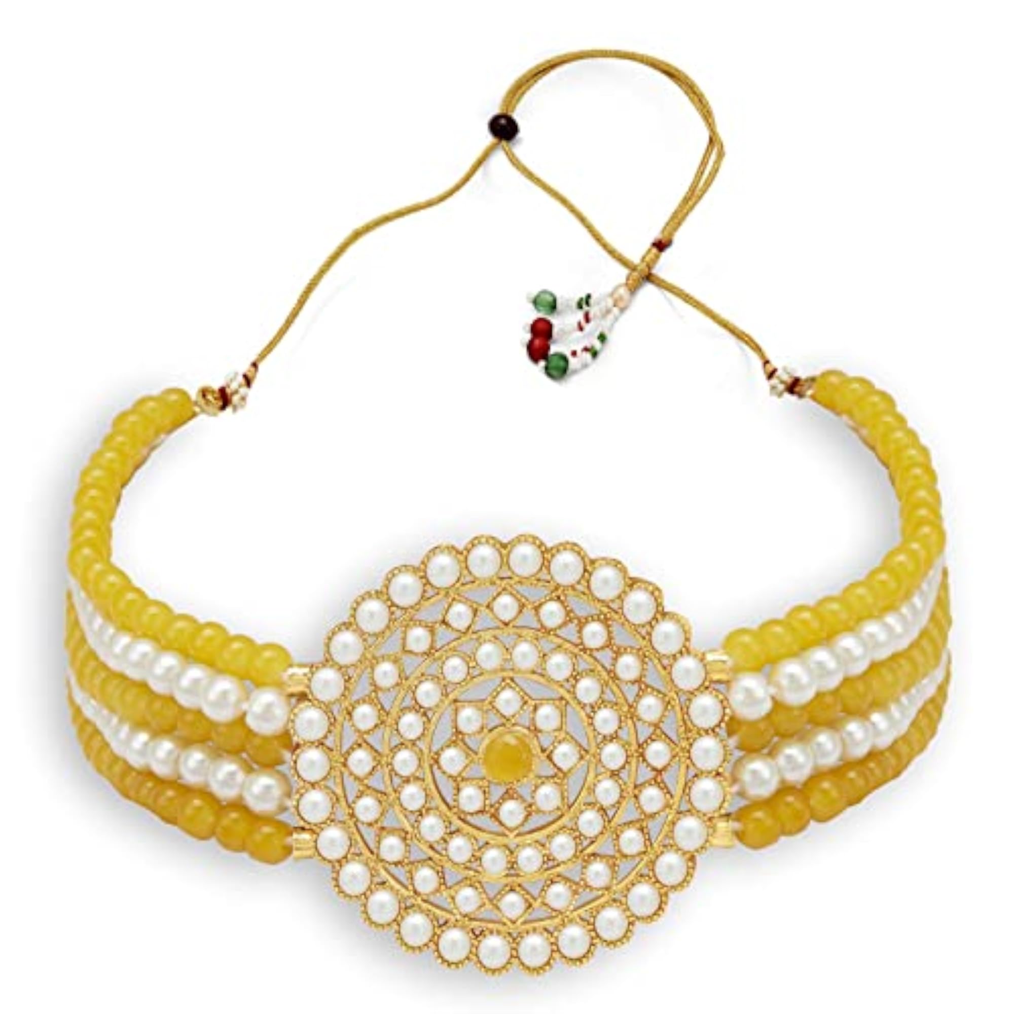 Women's Gold Plated Classic Choker Necklace Set, Free Size