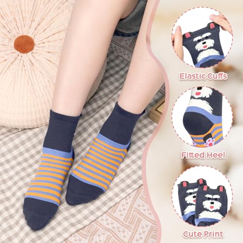 Image of Chalier Womens Funny Socks Cozy Cute Printed Patterned Fun Socks Novelty Cat Dog Socks for Women
