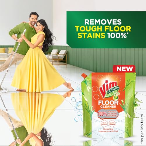 Image of Vim Floor Cleaner: 1.8L |Refreshing Lemongrass with Salt|100% Removal of stains for complete clean floors & long lasting fragrance