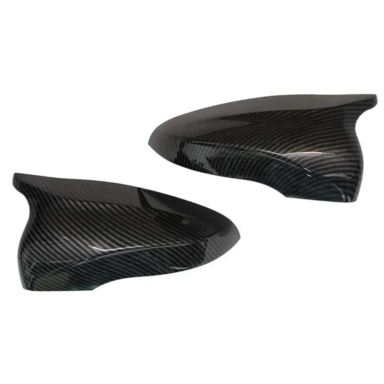 Abdeckungen Seitenspiegel Für VW Für Golf 6 MK6 Für GTI Für GTD 2009-2013 Spiegelgehäuse Mit Kohlefasermuster Schwarze Seitenflügel-Rückspiegelabdeckung Tür Spiegelkappen(Carbon Fiber Pattern)