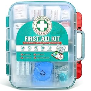 General Medi 420 Pieces Professional First Aid Kit – HardCase First Aid Box – Contains Premium Medical Supplies for Travel, Home, Office, Vehicle, Camping, Workplace & Outdoor