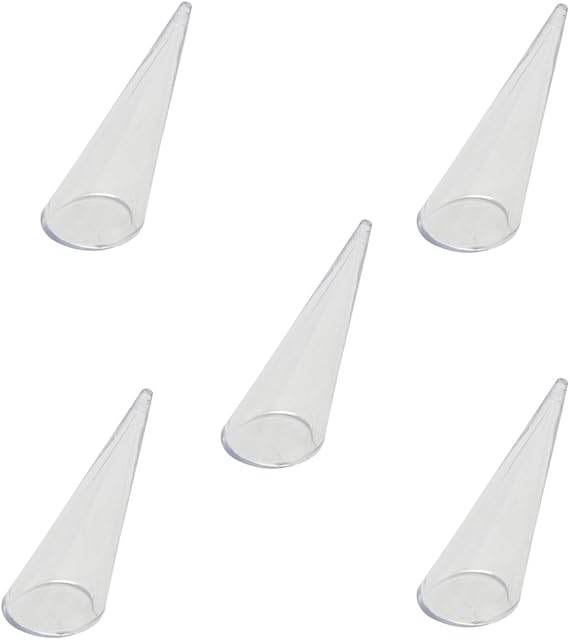 Evilandat Ring Cone Ring Holder Ring Stand Jewellery Stand 5 Pieces Transparent