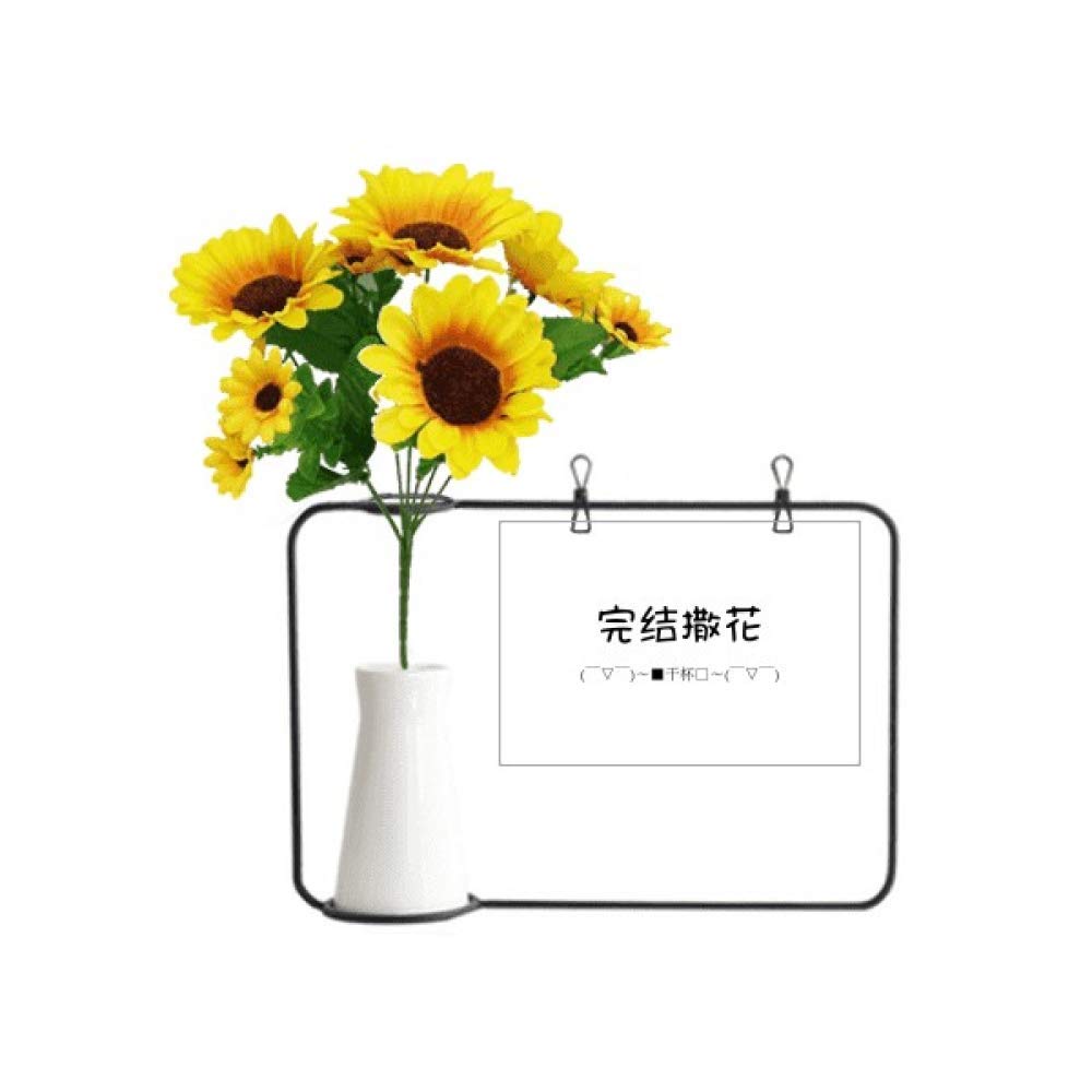 Vase de tournesol artificiel fleur jaune décoration maison et bureau