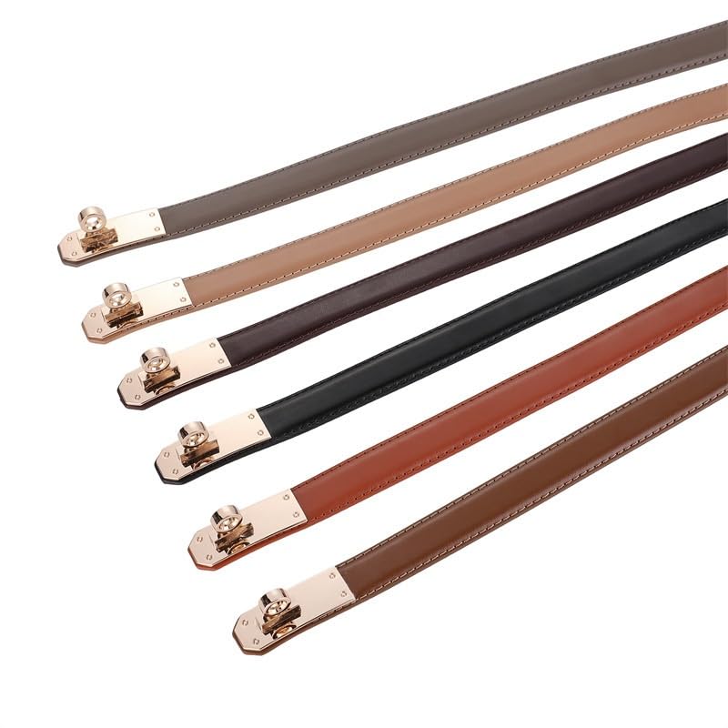 Genuine Leather Wide Belt Women's Skirt Coat Oblique Buckle Waist Seal3