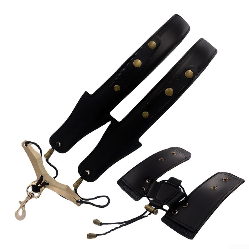 Saxofoon riem,Schouder Lederen Band Voor Sax Harnas Strap Neck Strap Voor Tenor Altsaxofoon
