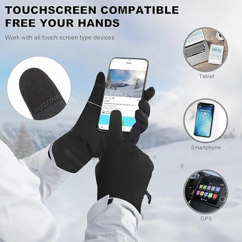 Heated Electric Glove Liners for Men and Women - Rechargeable Battery Hand Warmers for Winter Sports