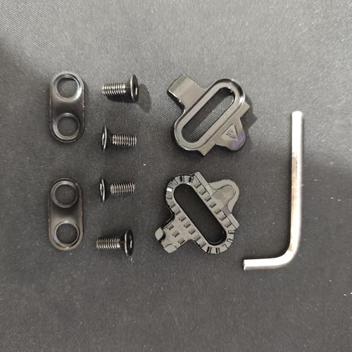 Calas SPD compatibles con SH51 SH56, Rojo Plata, Set Antideslizante para MTB, Indoor Cycling y Zapatillas de Ciclismo(L)