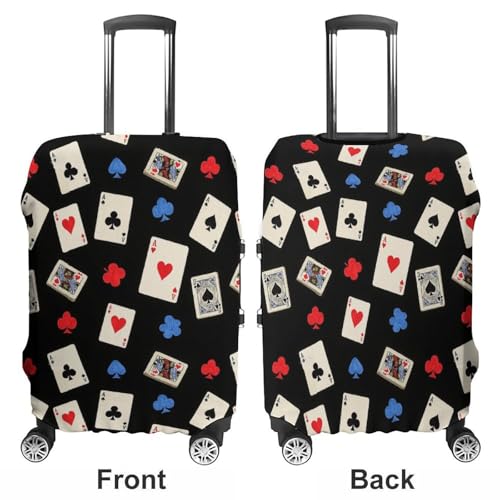 Tear-Resistant Luggage Protector Cover Breathable Anti-Dust Suitcase Guard Eco-Friendly Shockproof Design for Long-Haul Travel & Business Trips Enhanced Luggage Protection Playing Cards3