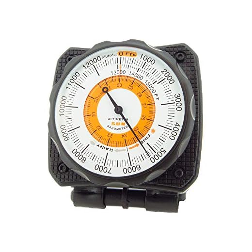 Sun Company AltiLINQ - Dashboard Altimeter and Barometer | Altimeter for Car and Truck | Reads Altitude from 0 to 15,000 Feet
