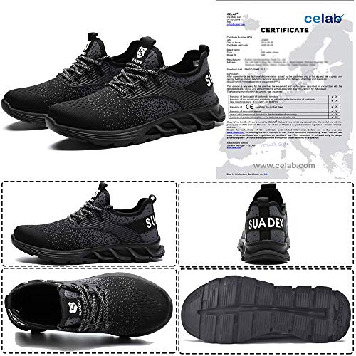 SUADEX Veiligheidsschoenen Heren Dames Werkschoenen mit Staal neus Lichtgewicht Unisex Werkveiligheidsschoenen Ademende - Image 7