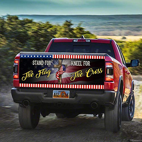 Flagwix Truck Decals-Stand For The Flag Kneel For The Cross Truck Tailgate Decal Sticker Wrap Qnk560Td, 66"X26" Bumper Stickers Graphics For Car Trucks Suv #TOP2