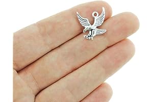 10 Eagle Charms Antique Silver Tone - SC2284