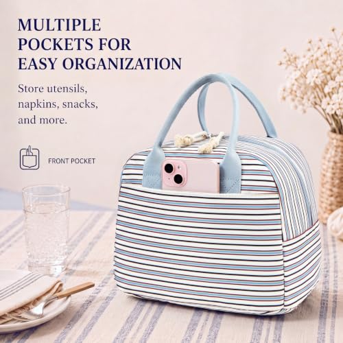 Image of LOVELYWIND Lunch Box for Women Cute Lunch Bags for Women Lunch Tote Bags Reusable Insulated Lunch Box Large Capacity Reusable Insulated Cooler for Work or Travel Gifts or Beach