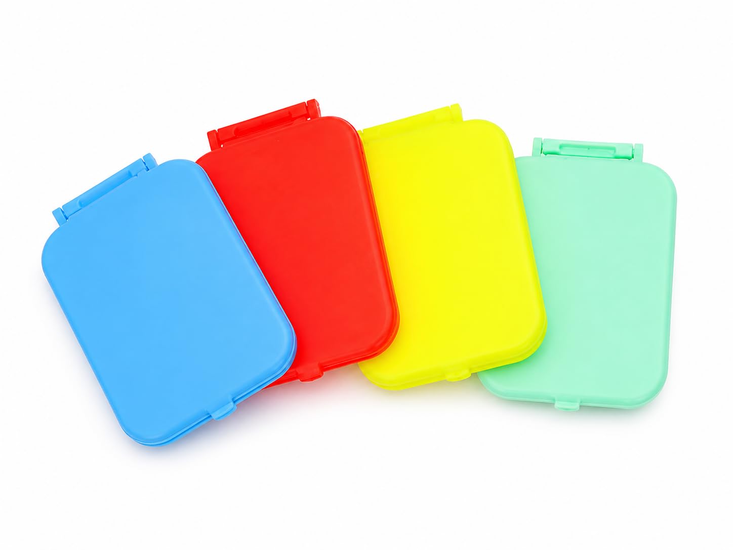 Pack of 4 | Mini Foldable Pocket Mirror | Compact Makeup Mirror with Case | Travel Friendly | Multi-Color
