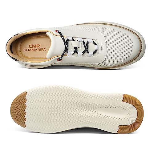 Image of CHAMARIPA Men's Height Increase Shoes - Mesh Lace up Light-Weight Breathable Height Increase Walking Shoes - 2.36 Inches Taller