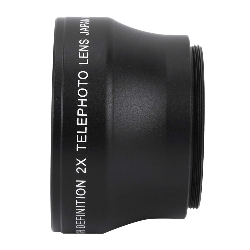 Lente de Cámara 2X para Cámara con Montura de 37 Mm, Lente Telefoto Convertidora de Alta Definición con Aumento 2X