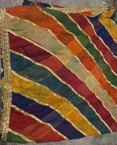 Multicolored Rainbow Chiffon Mehndi Bridesmaid Roka Haldi Dupatta, Bridal Mehndi, Wedding, Indian Pakistani Wedding, Asian Wedding3