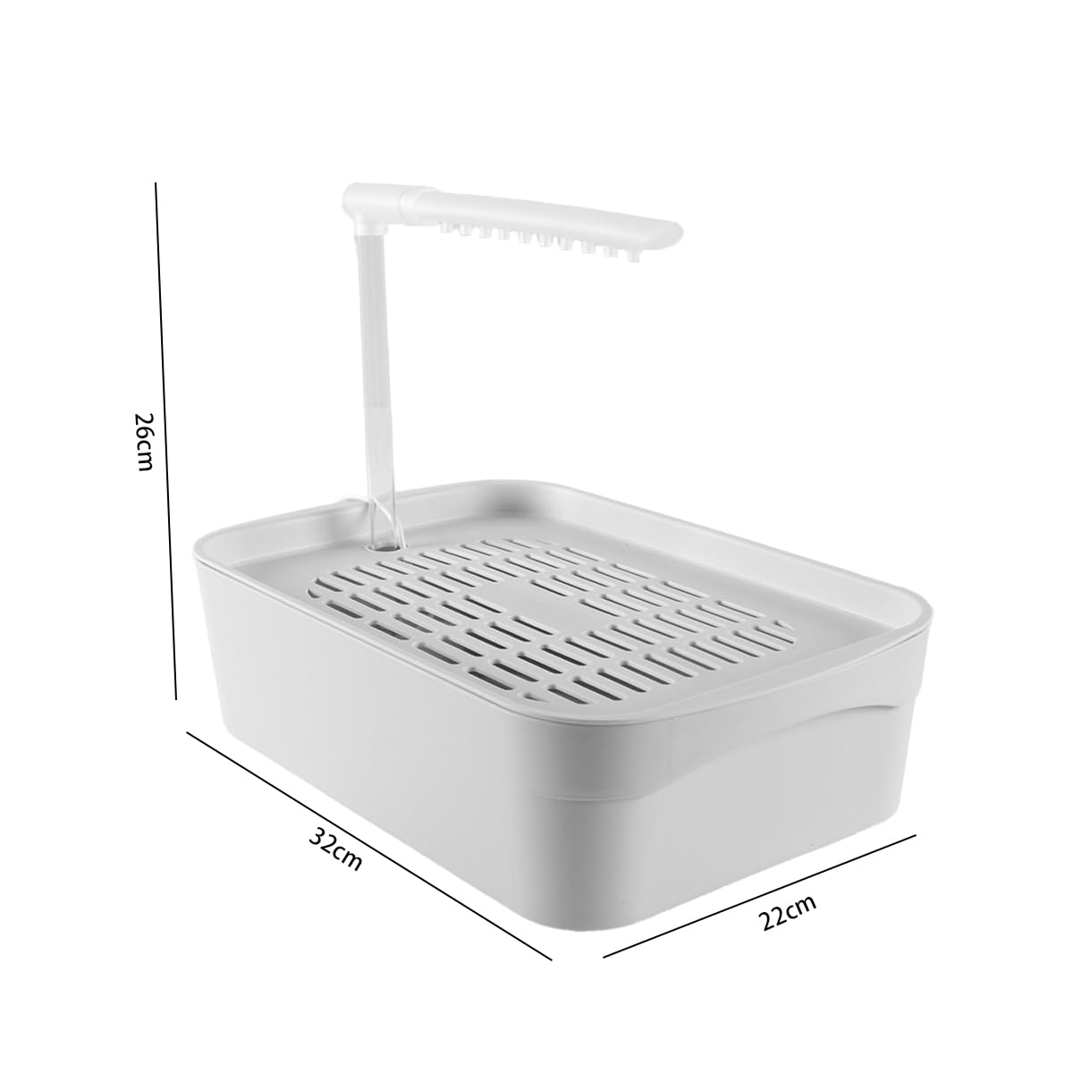 Alide Baignoire pour oiseaux, cycle d'eau automatique avec plusieurs robinets, baignoire douche multifonction pour perroquets, baignoire douche électrique USB pour oiseaux, blanche