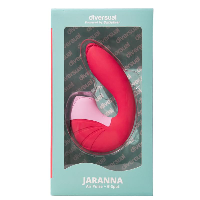 Jaranna, Succionador Clítoris, Vibrador Punto G, 10 Modos de Vibración, 11 Modos de Succión, Recargable USB, Silicona médica (Cereza)