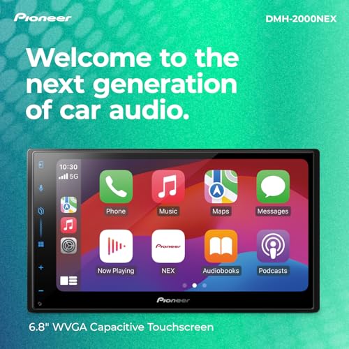 Image of Pioneer DMH-2000NEX 6.8 inch Double Din Multimedia Digital Media Receiver, Wired Apple CarPlay and Android Auto, Bluetooth, Backup Camera Compatible, Touchscreen, One Touch Navigation